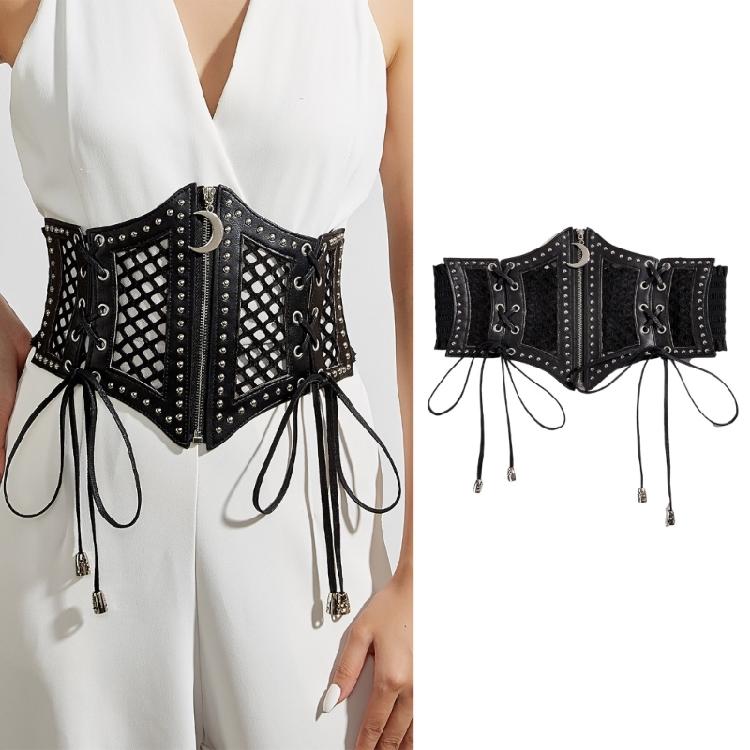 Girl Lattice Belt Cowgirl Punk Waist Belt Lace-up Trendy Stylish for Jeans Dress