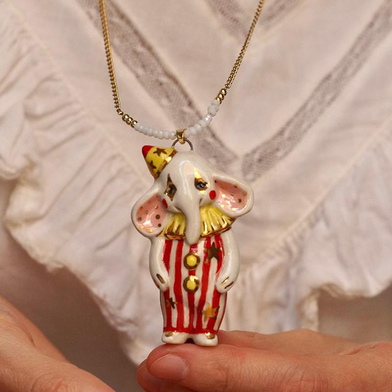 

Vintage Cute Cartoon Animal Pendant Necklace For Women Retro Fashion Jewelry Gifts A8