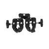 Double Camera Clamp 360 Degree Dual Clamp Camera Mount Crab Plier Clip with 1 4 3 8 Inch Interface Cold Shoe for