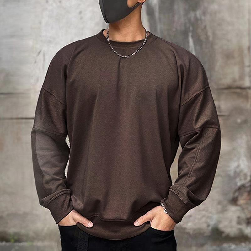 Men's Korean Style Autumn Sweatshirt - Youth Round Neck, Plus Size Casual Jacket
