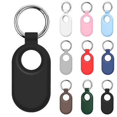 Silicone Case with Metal Ring All-inclusive 360-degree Protection Easy Installation Anti-scratch Protective Cover for Galaxy SmartTag 2