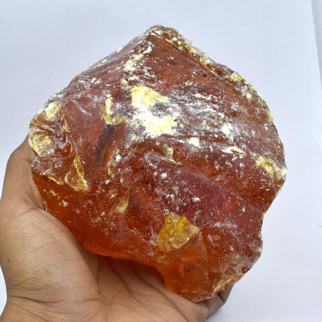 ZERTIFIZIERTER 500,36 Ct Natürlicher Roher Bernstein Orange Ungeschliffener Roher Loser Edelstein AR-3157-S