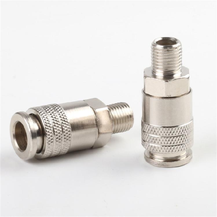 3 in 1 Air Tool Connector Multipurpose Steel Material G1/4 Male Thread Rapid Installation Design for Compressor Systems