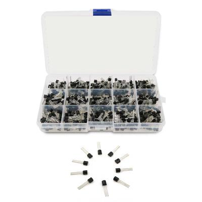 675 Piece Transistor Assortment With 15 NPN Types 2N222-S9018 For Power Management And Switching Circuits