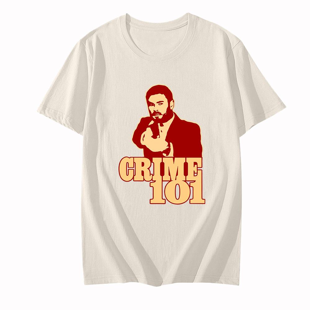 

Crime 101 T-Shirt High Quality Cotton Short Sleeve Camisetas Comfortable Round Neck Casual Clothing Graphic Printing Clothes S разноцветный
