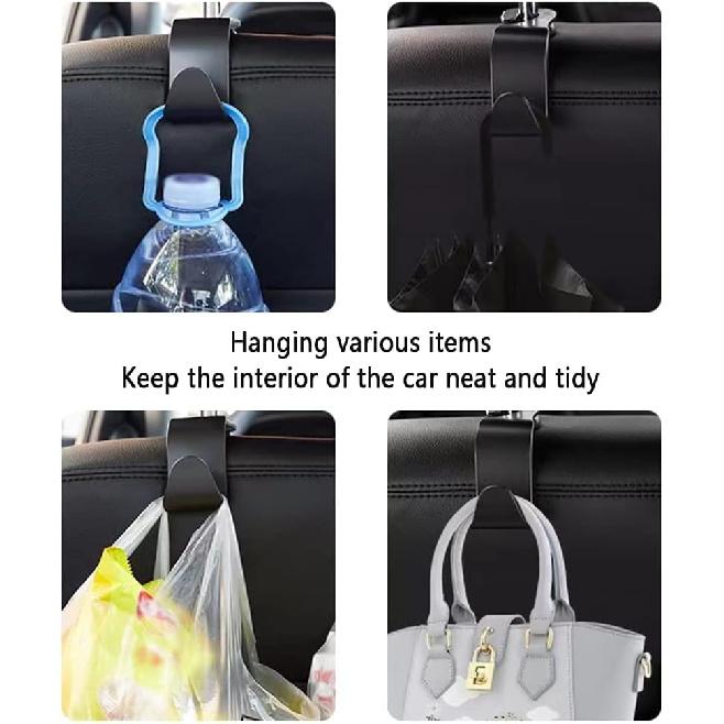 Utility Car Headrest Hidden Hook 33Lb(Max) Car Hooks For Purses And Bags,Hard Hat Holder For Truck Seat Hanger Storage Organizer For