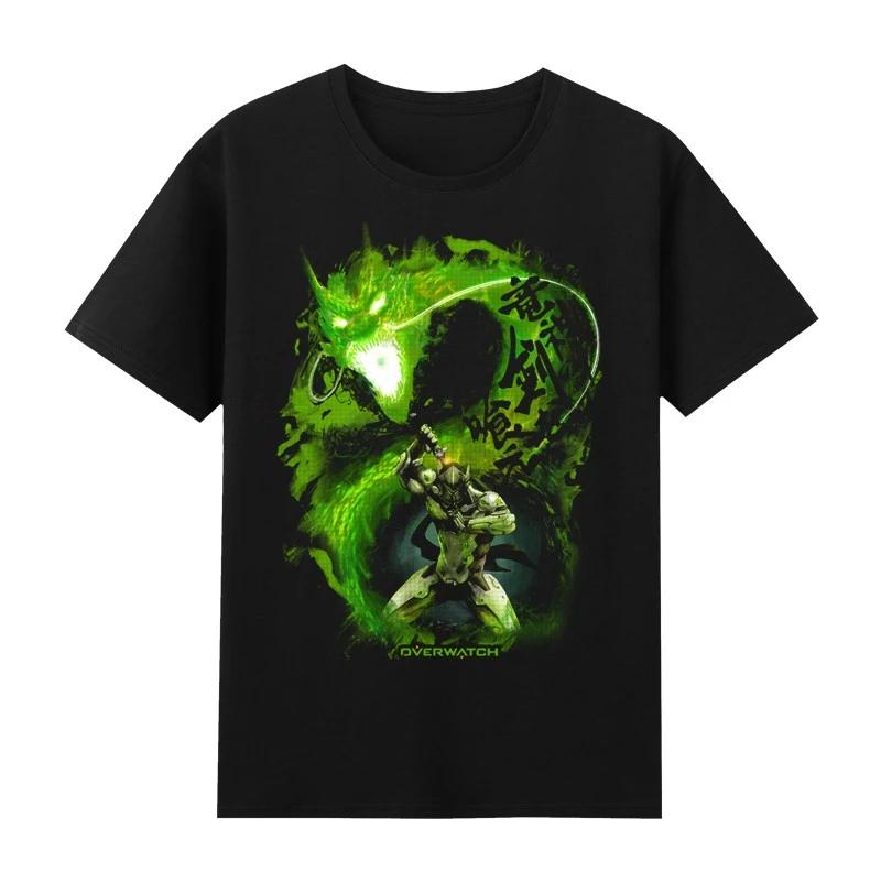 

2024 Popular New Style Summer Overwatch Round Neck Cotton T-shirt Men Hanzo Genji Overwatch Game Around Clothing Storm Game Snow S