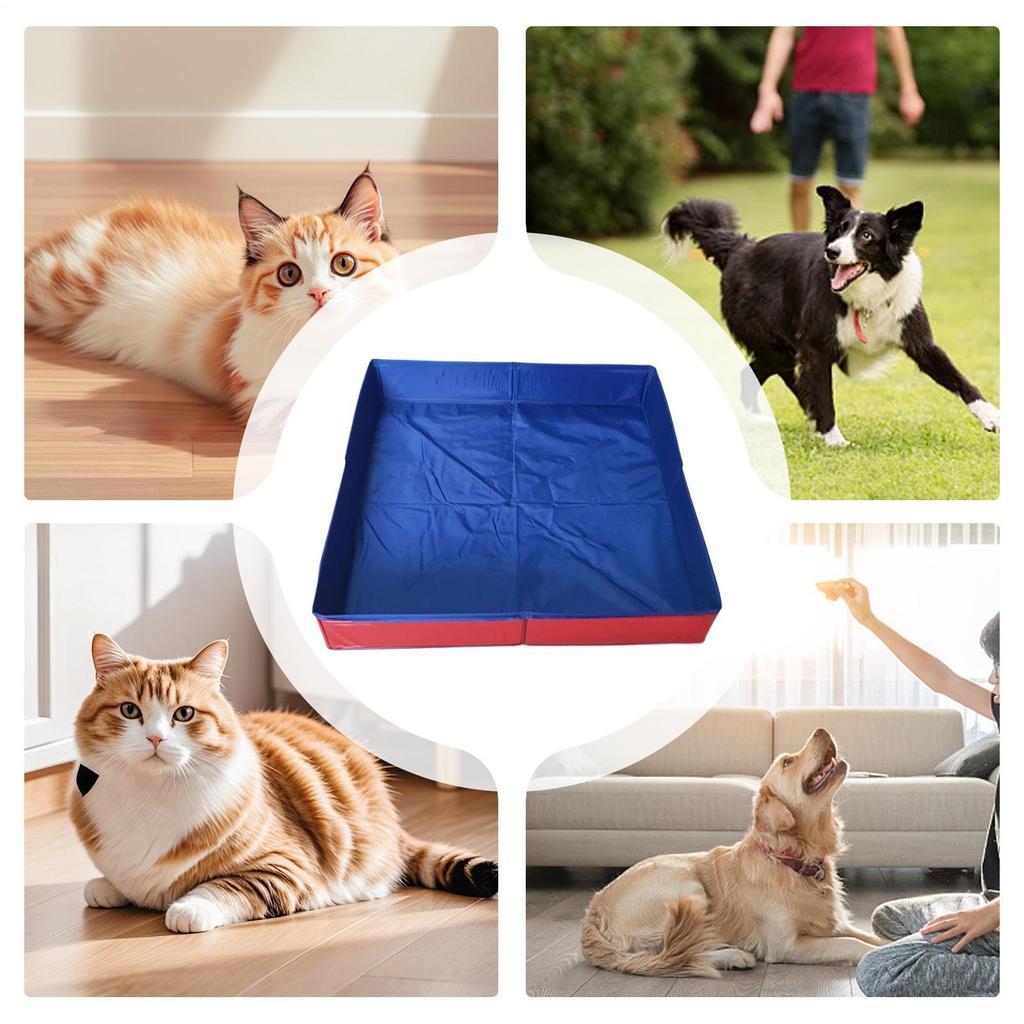 Dog Kiddie Pool PVC Folding Swimming Pool For Dog Non-Inflatable Save Space Pet Puppy Bathing Tub For Puppy Cats Pet Supplies