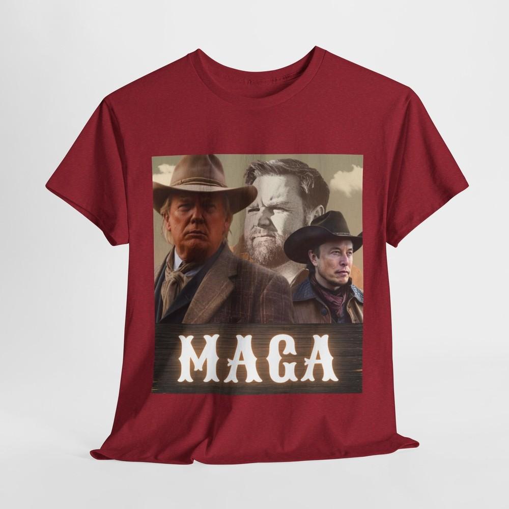 MAGA - Сделаем Америку снова великой - Трамп - Илон Маск - JD Vance Футболка Унисекс Унисекс Футболка XXXL