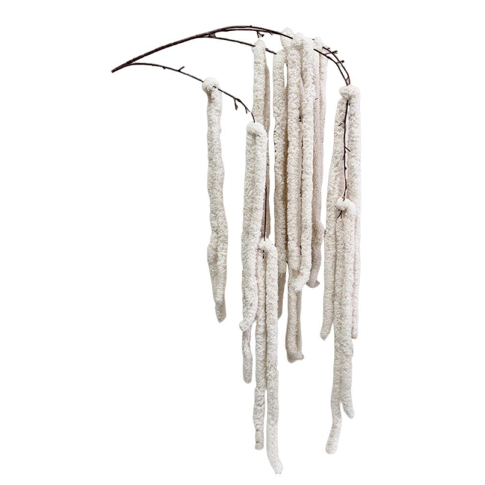 

Coarse Wool Simulation Flower Multicolor Yarn Material Artificial Hanging Plant Fox Tail Shape Rhine Design Hanging Rice Flower бежевий