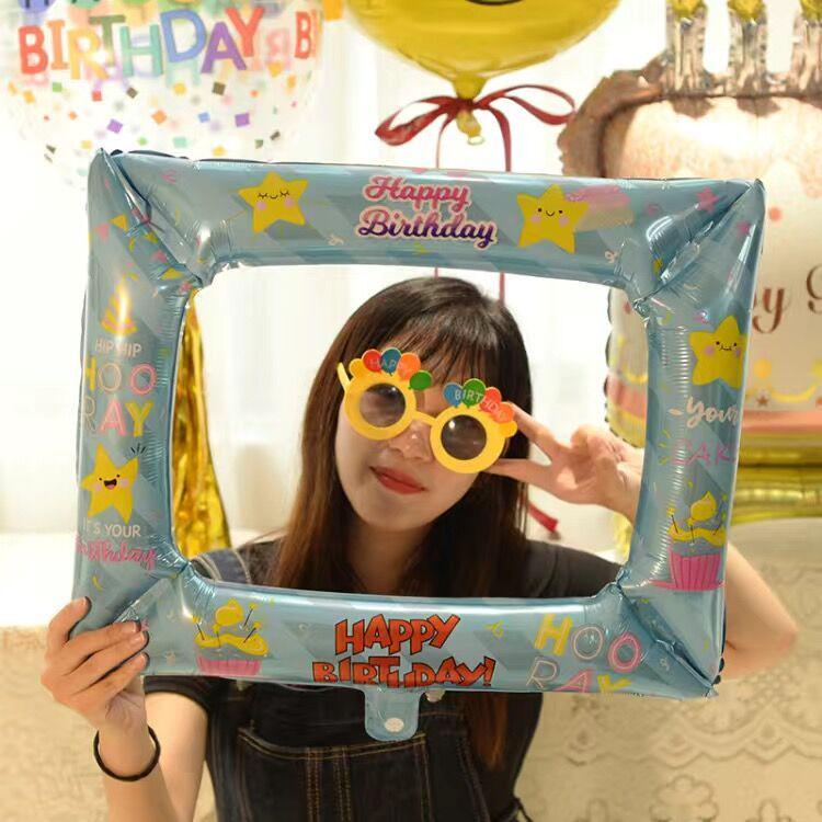 Colorful Three-Layer Cake Balloon - Birthday Party & Photo Prop Decoration
