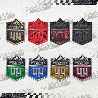 1 Stuks 3D Auto Sticker 4x4 Berg Voorgrille Badge Metaal Decal Embleem Voor Wrangler Grand Cherokee Compass Silverado Accessoires