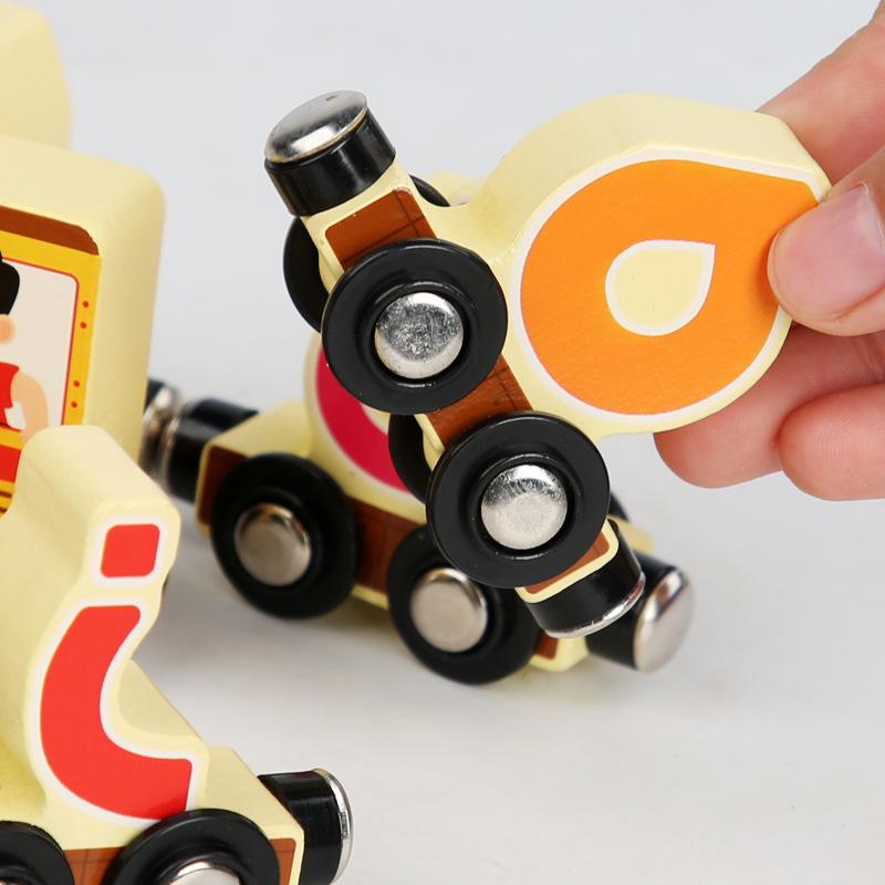 Деревянный магнитный поезд — фото 4