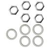 9.36mm Electric Guitar Jack Nuts with Lock Washer Iron Material Set for Guitar Cranksets and Socket Output