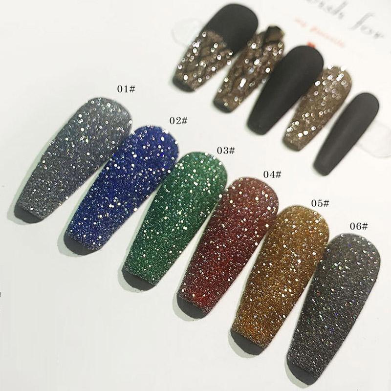 1Box Holographic Nail Glitter Laser Shiny Nail Art Sequins Silver Diamond Powder Dust Gel Nail Polish Manicure Decor