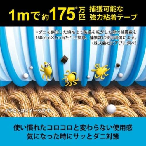 Nitoms Roller Mite Cleaner Set with 2 Rolls of Spare Tape, 25 X 20 X 10 Cm, Black, 4904140269890