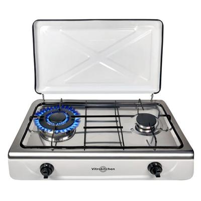 Plynová varná deska - Vitrokitchen - Tlačítko - Vícebarevná - 69x68x19 cm - Zemní plyn - Slitina oceli