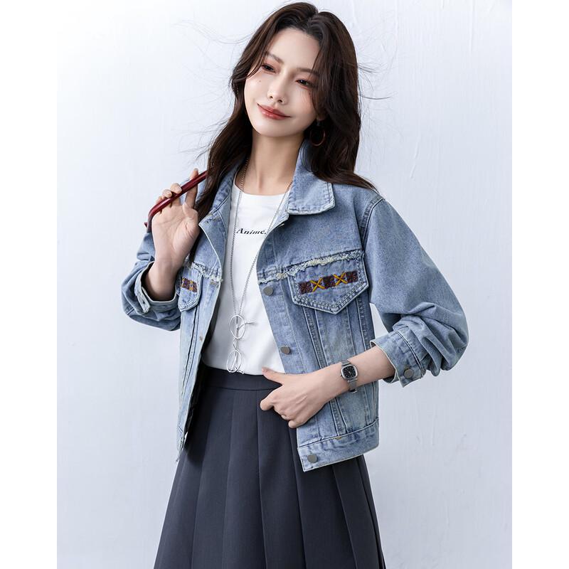 Женская повседневная укороченная джинсовая куртка TERRE BLEUE L