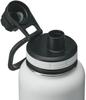 YONEX Tennis Water Bottle with Carry Stainless AC591 Handle, Steel, 1.17L, White,