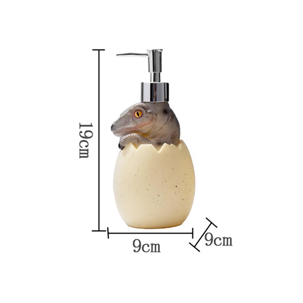 Bathroom Liquid Soap Dispensers Reusable Hand Pump Dispenser Bottle Cute Dinosaur Bottle Prevent Leakage for Cosmetics Detergent