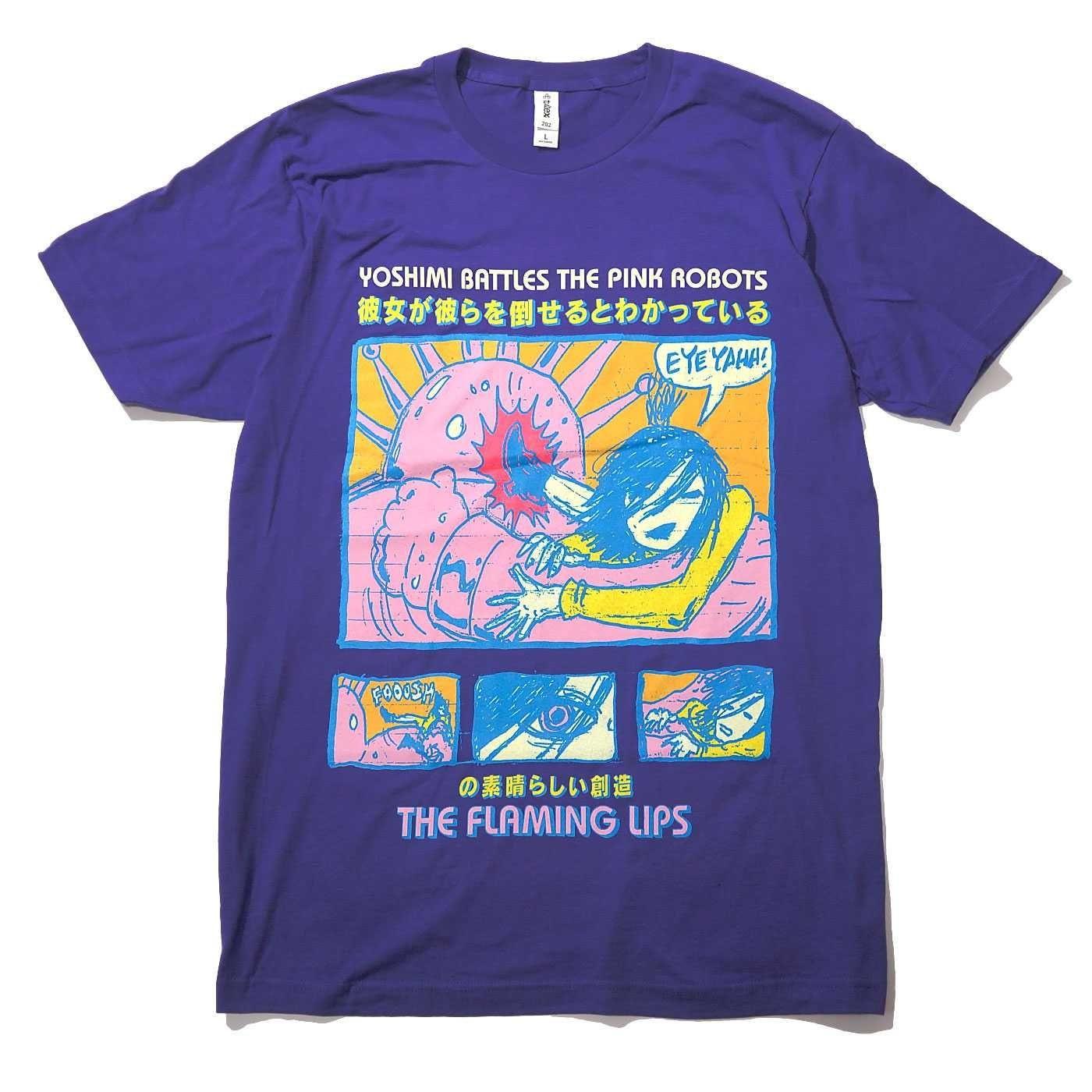 The Flaming Lips Yoshimi Battles The Pink Robot Purple For Fan T-shirt S