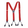 Stylish Classical Suspenders Adjustable Suspenders Elastic Chain Button End Dark Elastic Belt for Wedding Business Wear