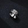 Retro Sun God Relievo Adjustable Open Ring For Men Gothic Punk Edgy Silver-plated Copper  Unisex Accessories Cool Gift