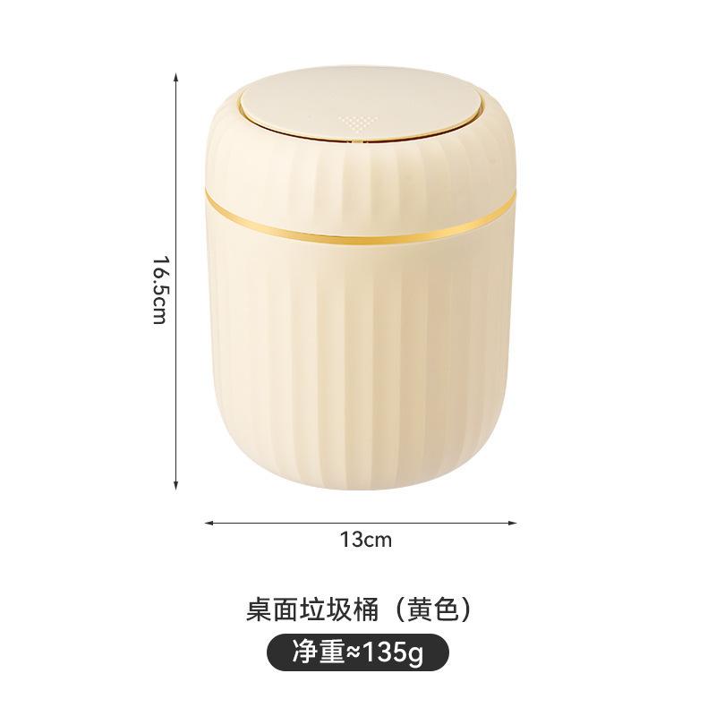 Mini Desktop Prullenbak met Deksel Afvalbak Organizer Slaapkamer Kantoor Bureau Opbergdoos Gemaakt Duurzaam Plastic Huishoudelijke Benodigdheden