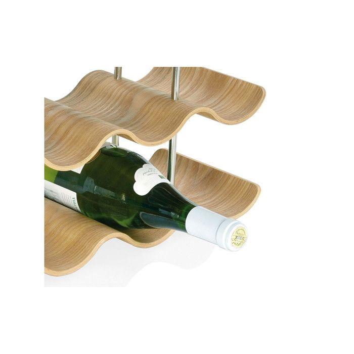 Porte Bouteilles pour Plan de Travail en Bois de Saule - 12 Bouteilles