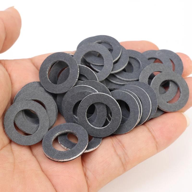 5-100PCS Těsnění šroubu vypouštěcího šroubu olejové vany do auta pro Toyota 12mm hliníková podložka vypouštěcí zátky oleje Distanční vložka do auta
