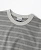 OUTSTANDING Stripe Half Sleeve Tee_Gray/Ivory