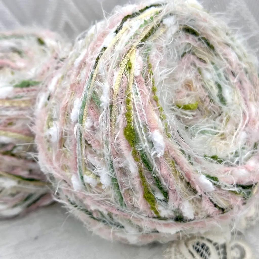 100g Cotton Yarn Colorful Hand Mixed Thread Pink Crochet Thread Hand Knitting Crocheting Crochet Bags Chunky Yarn Art