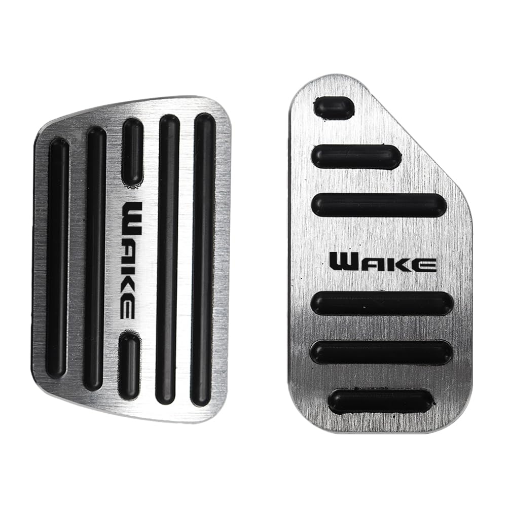 SAWAKAKI DAIHATSU WAKE LA700S LA710S Exclusive Design with Logo Aluminum Axle Pedal Brake Pedal Cover, Set of 2 (Silver)