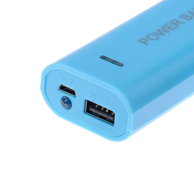 Portable Power Bank Case Diy 2Cell 18650 Battery Box For Smart Phone Charge 5V 1A For 18650 Battery With Indicator Light