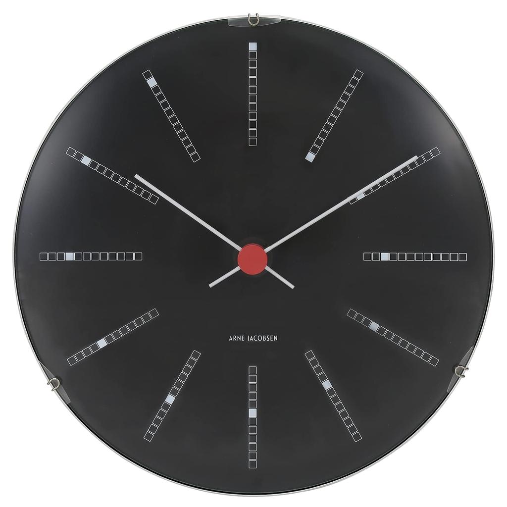 ARNE JACOBSEN Bankers Wall Clock, 21cm, Black, AJ43636 [Used]