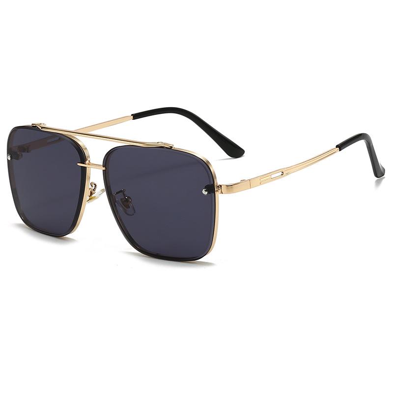 Trendy Metal Double Bridge Square Sunglasses for Men & Women