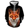 Men's Graphic Fox Hoodie Hoodies Sweatshirt Streetwear Casual Long Sleeve Hooded