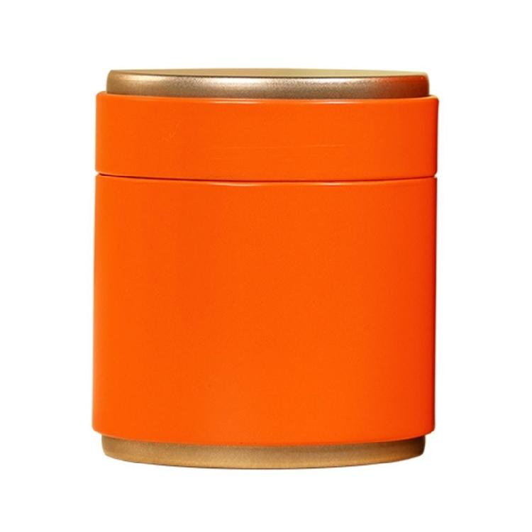 

Round Tea Container Tin Can Metal Tea Cans Sealing Tea Cans Candy Box Tea Box small помаранчевий