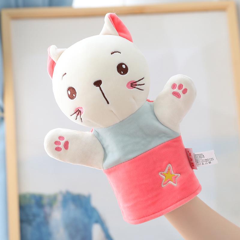 Cartoon Hand Puppet Cute Tease Baby Child Zoo Plush Animal Hand Glove Puppet Finger Sack Stuffed doll Funny Kids Birthday Gift 2
