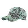 Women’s Korean-Style Floral Print Mesh Baseball Cap, Breathable Hard-Top Summer Hat for Outdoor Sun Protection