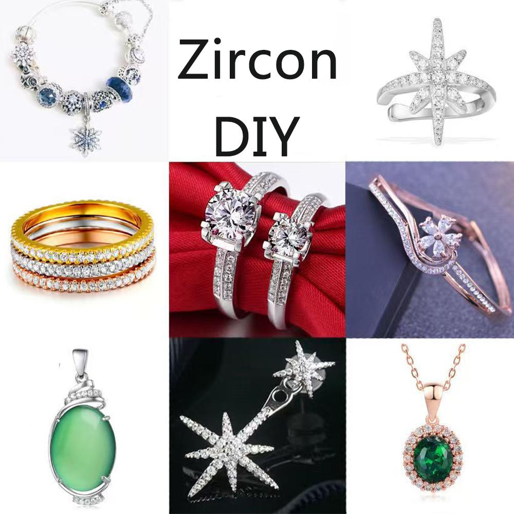 Aaaaa Grade White Zircon 0.9~8Mm Diameter Loose Zircon Stone Round Shape Cut Diy Accessories Cubic Zirconia 10-1000Pcs Choose