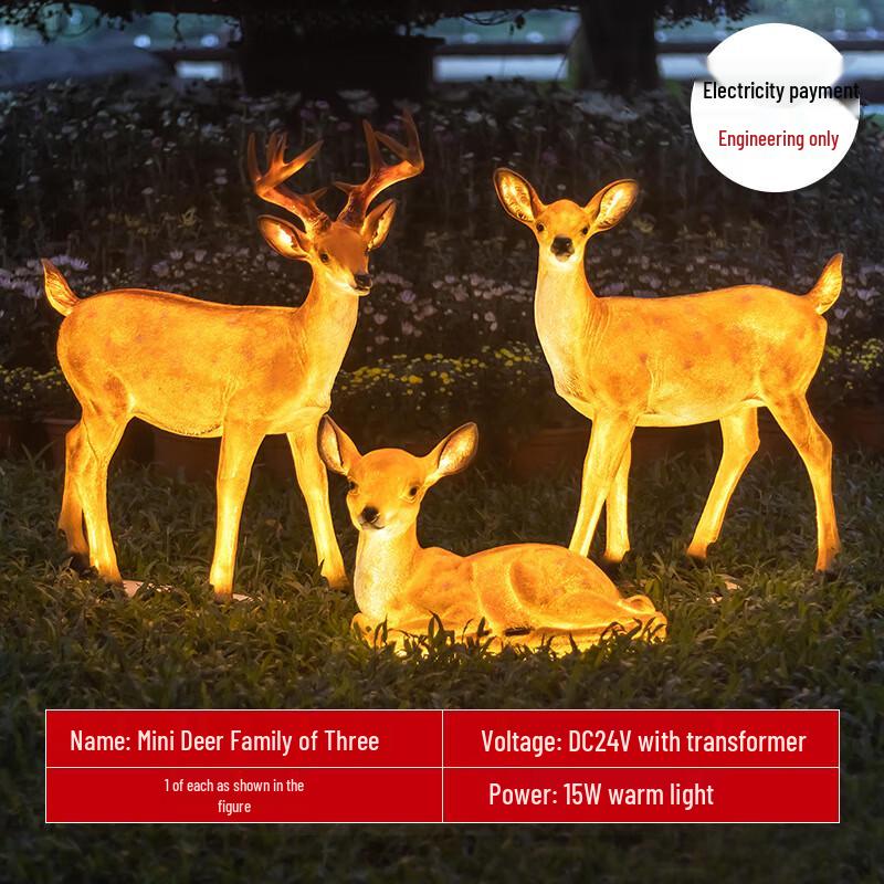 HEIXIE Luminous Sika Deer Landscape Light