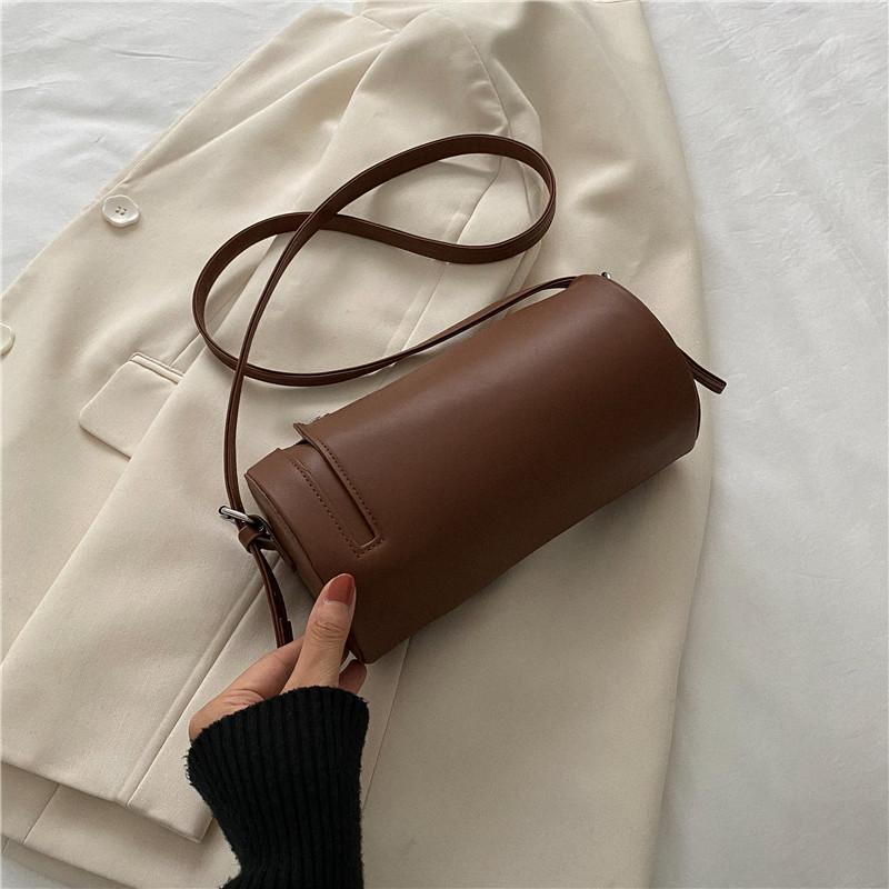 Underarm Bag Women's  New Fashion Retro Cylindrical Handbags High Quality Female Texture PU Crossbody Bags Trend