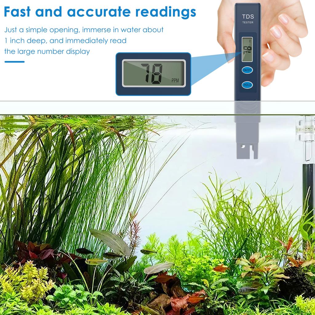 Drinking Water Tester TDS Meter Digital Water Tester Water Test Meter Portable Water Test Meter for Drinking Water, Aquariums