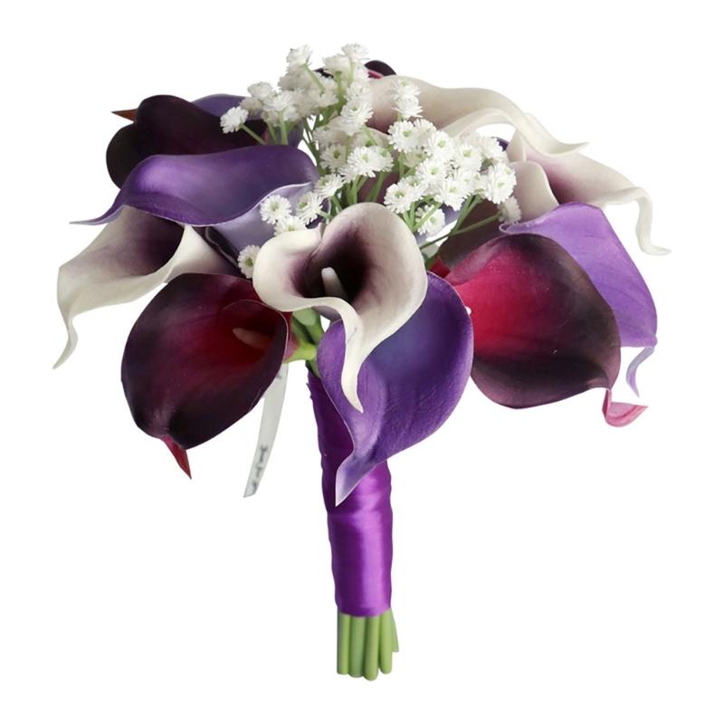 Wedding Bridal Bouquet Calla-Lily Flower Bridesmaid Bouquet Artificial Flower Bride Holding Flower Engagement Decoration 1