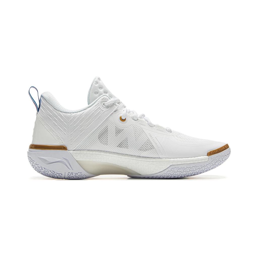 Li Ning Wade Series Comfortable Versatile Non-Slip Wear-Resistant Low-Top Basketball Shoes Men sneaker White ABPV021-1