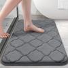 Rhombus Emboss Bathroom Cashmere Thickening Mat Bath Non-slip Carpets In Wash Basin Bathtub Side Floor Rug Shower Room Doormat Memory Foam 3D Pad