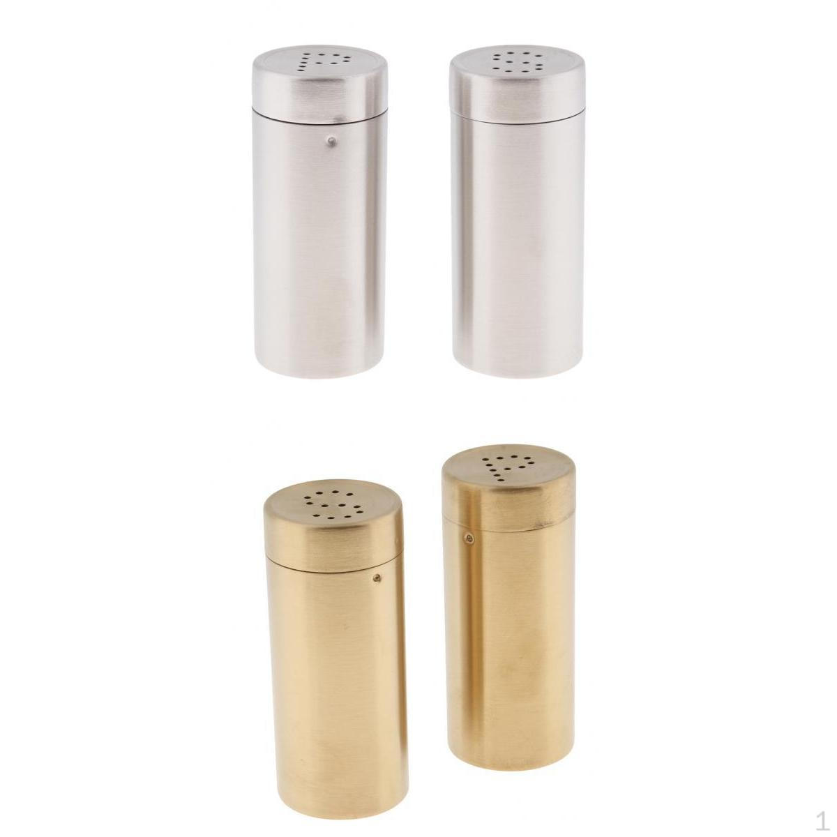 

2 шт. солонки и перечницы из нержавеющей стали с регулируемыми отверстиями для насыпания