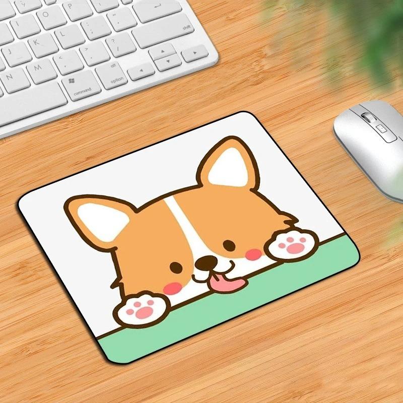 Gaming Cute Mouse Pad Small Corgi Shiba Inu Pc Accessories Deskmat Mousepad Gamer Keyboard Mats Anime Kawaii Laptops Mause Pads
