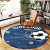 1pc Goal Scorer Round Chair Mat Area Rug - Non-Slip, Floor Mat for Office, Bedroom, and Indoor Decor C1118070